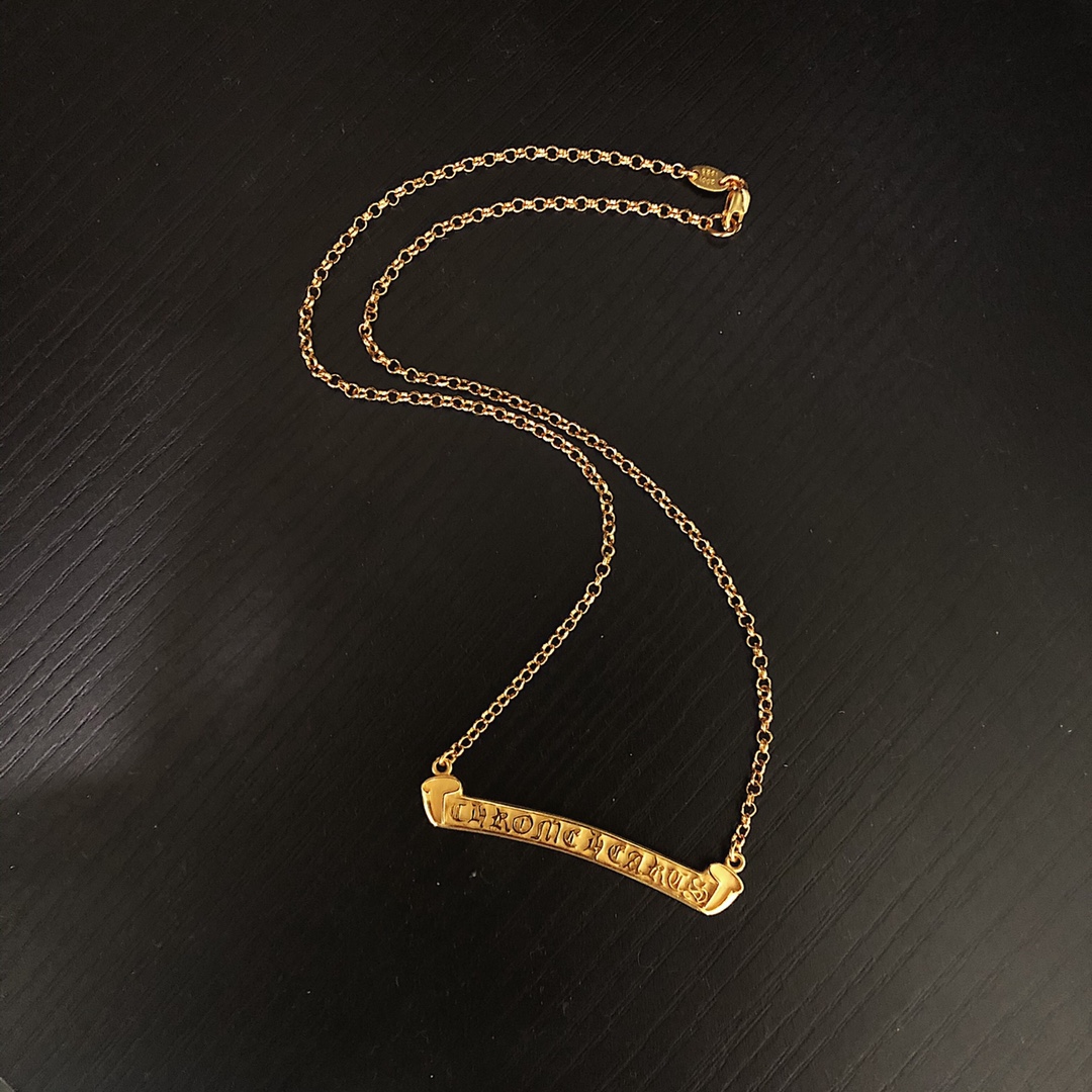 Chrome Hearts 新品上架𝐂𝐡𝐫𝐨𝐦𝐞 𝐡𝐞𝐚𝐫𝐭𝐬22k克罗心马蹄锁骨链