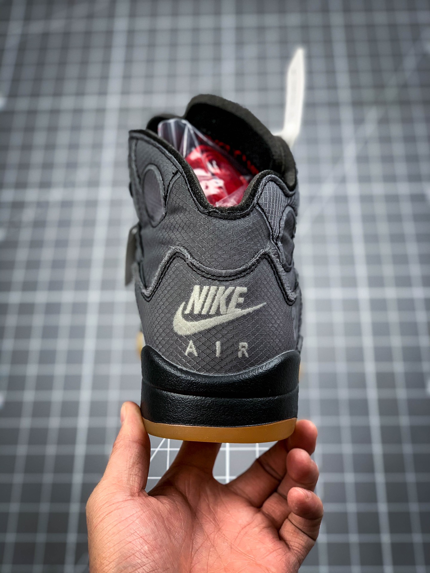 240 OFF-WHITE X Air Jordan 5 OW联名 AJ5乔5 男子文化篮球鞋 CT8480-001