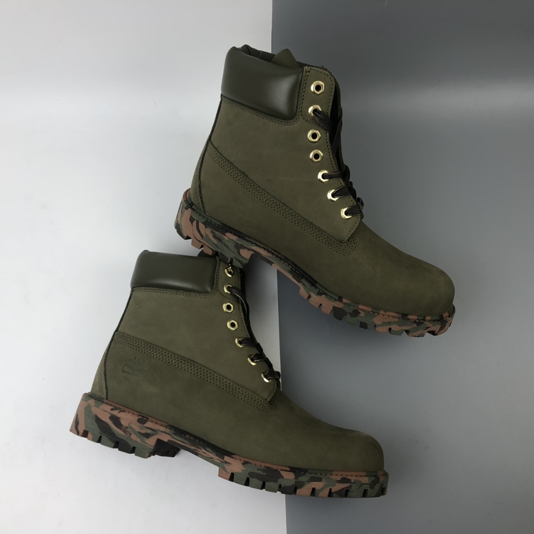 390 Timberland 迷彩军绿 男码7孔/6716B 女款6孔/5716B