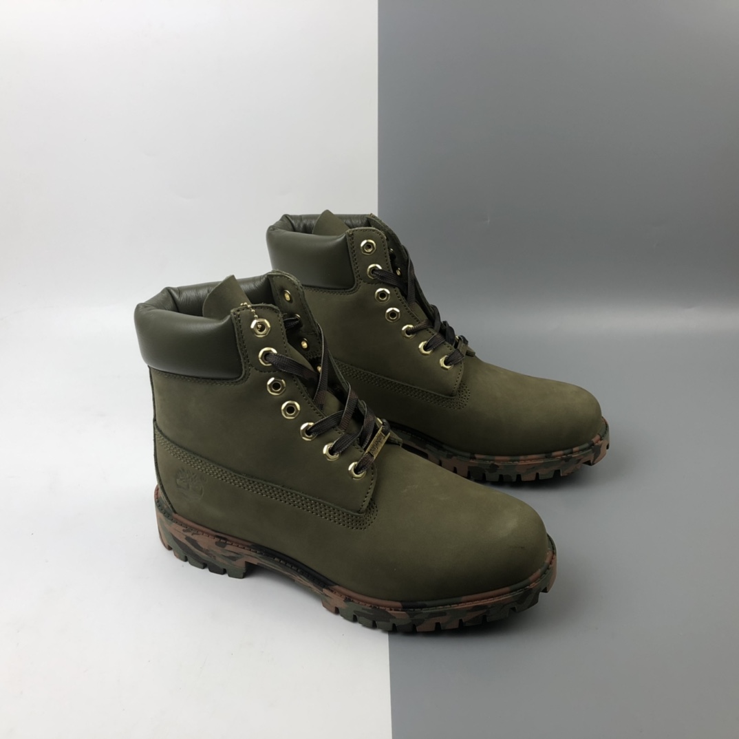 390 Timberland 迷彩军绿 男码7孔/6716B 女款6孔/5716B
