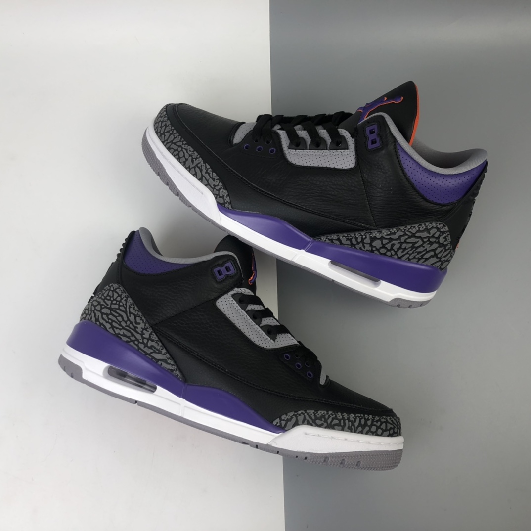 390 Air Jordan 3 Retro  ” Court Purple ” AJ3乔3 男子文化篮球鞋 葡萄紫 CT8532-050
