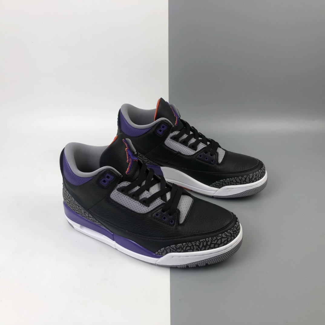390 Air Jordan 3 Retro  ” Court Purple ” AJ3乔3 男子文化篮球鞋 葡萄紫 CT8532-050