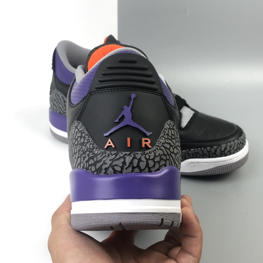 390 Air Jordan 3 Retro  ” Court Purple ” AJ3乔3 男子文化篮球鞋 葡萄紫 CT8532-050