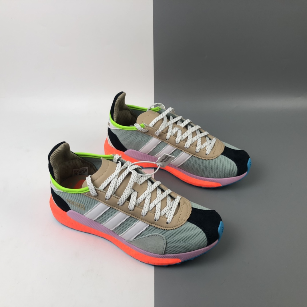 240 Human Made x Adidas Originals Tokio Solar 2020联名爆米花复古透气缓震运动慢跑鞋 S42576