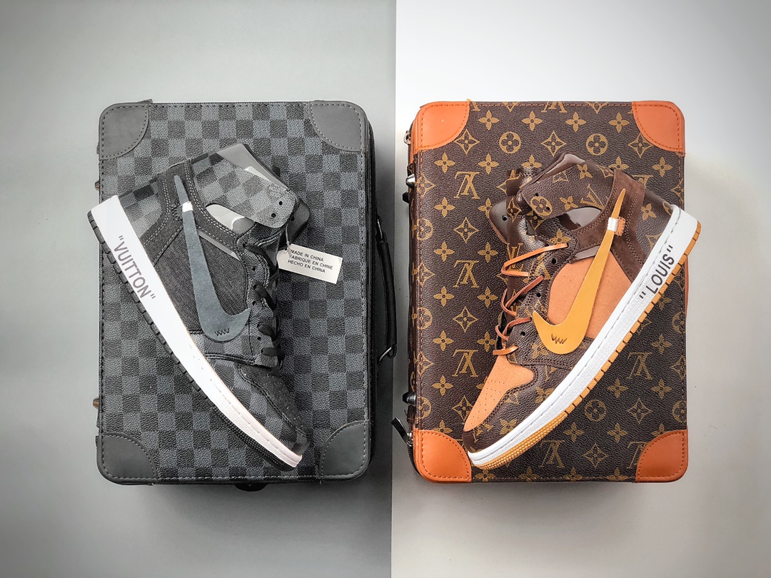 Louis Vuitton x OFF WHITE - Air Jordan 1 colaboración limitada de tres partes!