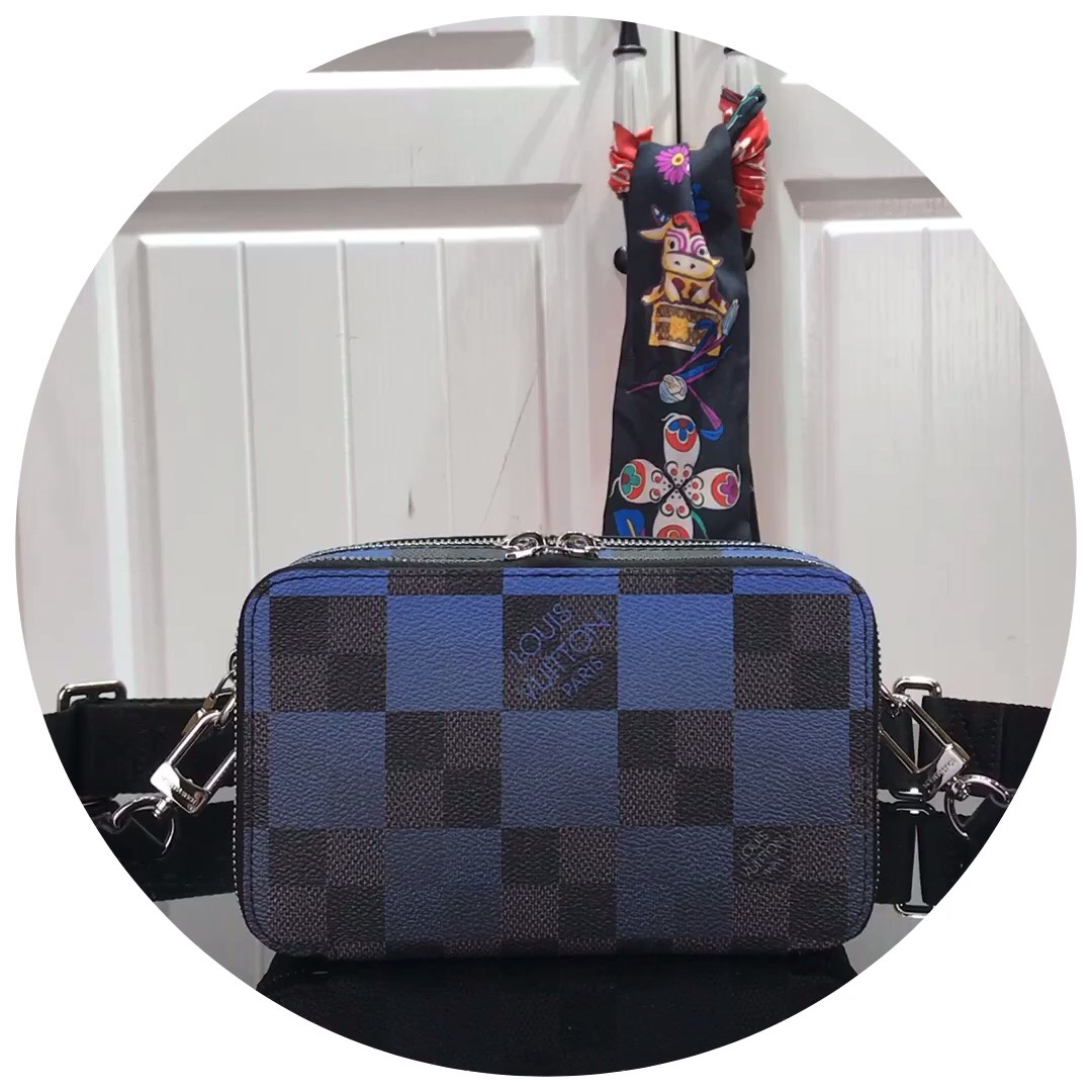 Louis Vuitton Bags Handbags Black Blue Damier Graphite Canvas n60418
