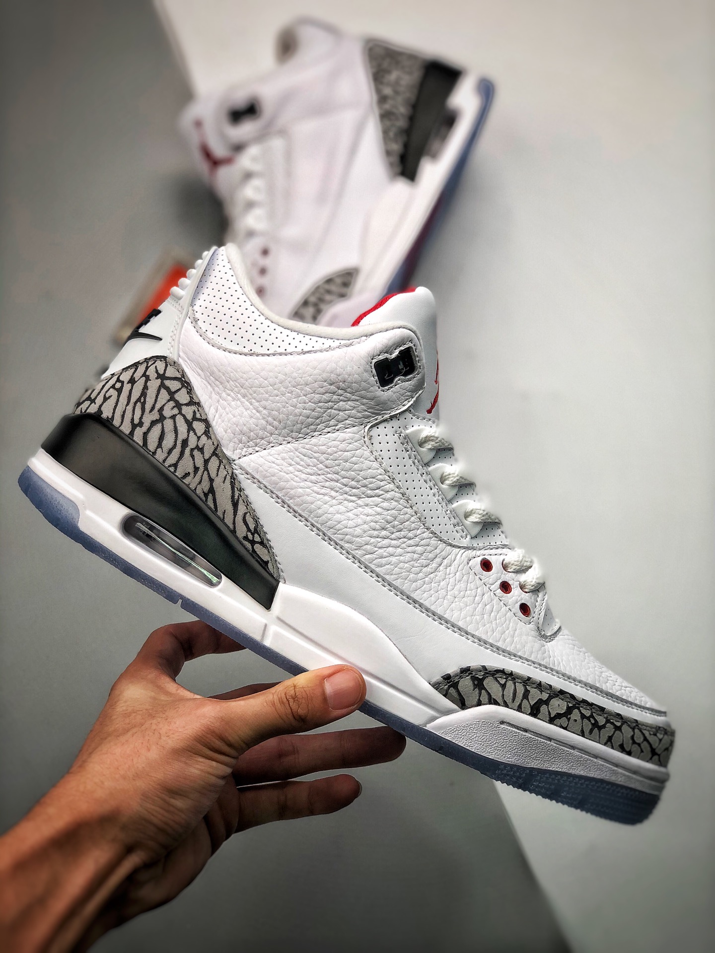 380 莞产纯原 大厂纯原！ Air Jordan 3 白水泥 原厂头层皮料