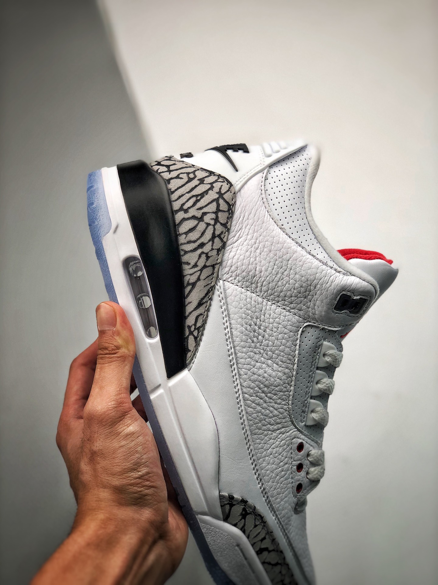 380 莞产纯原 大厂纯原！ Air Jordan 3 白水泥 原厂头层皮料