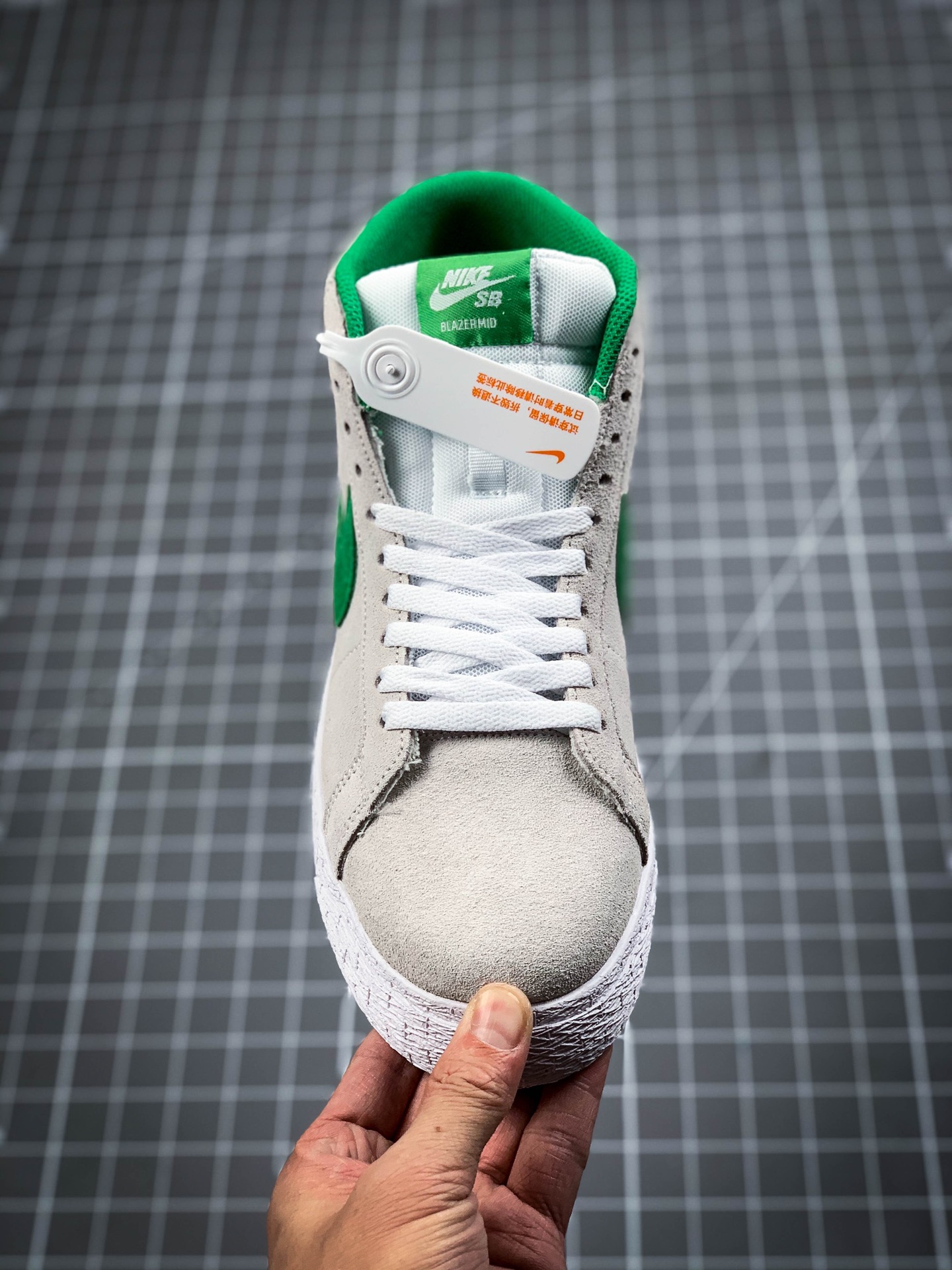 220 公司级#耐克Nike Blazer Mid 灰白/红白 开拓者系列864349