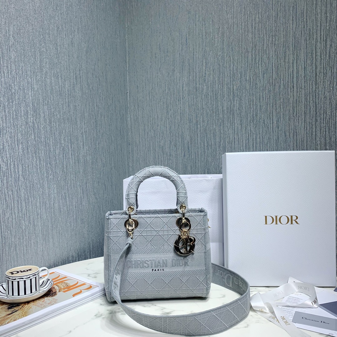 Cheap Replica Designer
 Dior Bags Handbags Gold Embroidery Canvas Lady