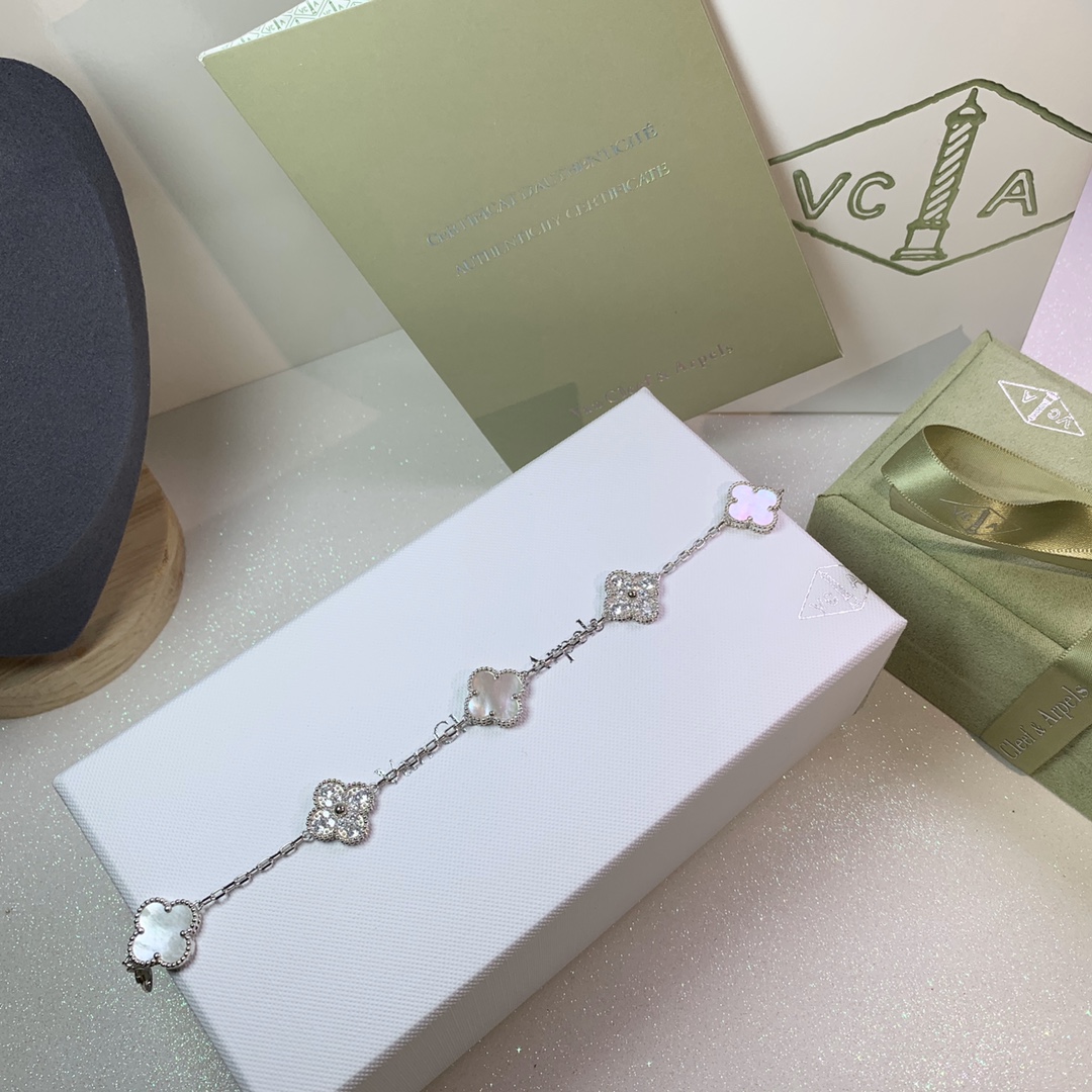 NO:101696,Van Cleef & Arpels Five Flower Bracelet Material s925, Vca Bracelet, van cleef, bracelet19860909梵克雅宝五花手链 材质s925,Vca手链,van cleef,bracelet,Jewelry