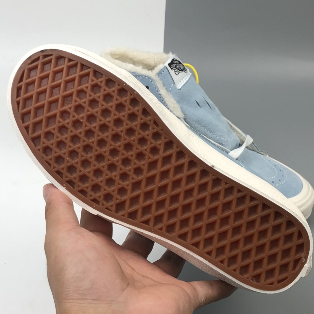 160 加绒款 Vans SK-8 Mid Reissue 浅蓝 VN0A4BVBVZ5