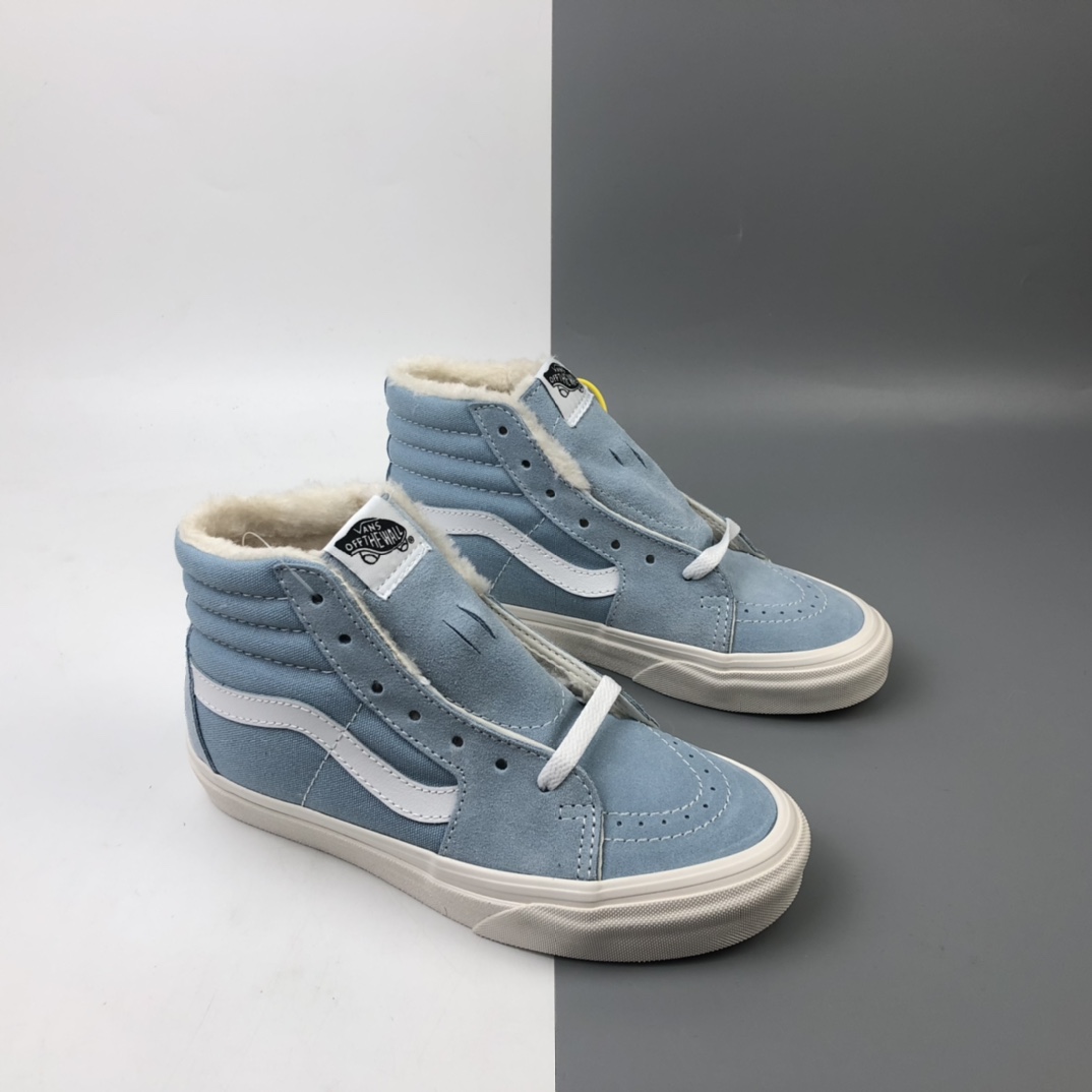 160 加绒款 Vans SK-8 Mid Reissue 浅蓝 VN0A4BVBVZ5