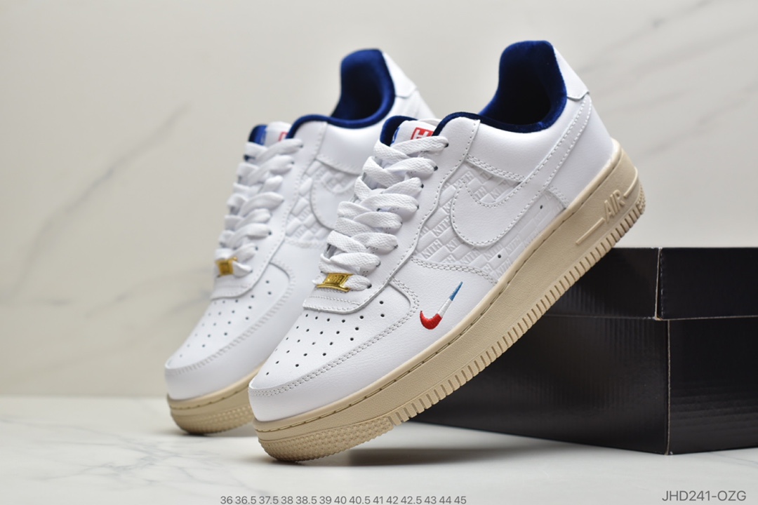 190 公司级耐克Nike force 空军一号 KITH法国限定配色CZ7927-100
