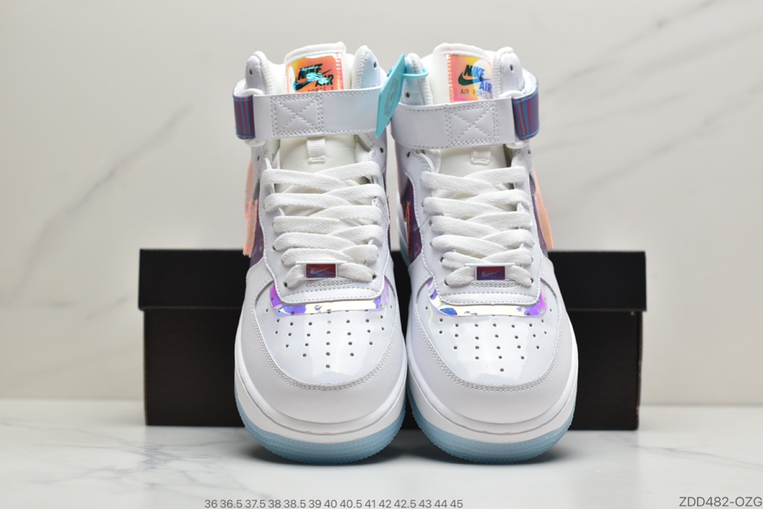 210 公司级耐克Nike Air Force 1 ‘07 Mid 空军一号中帮电玩镭射 DC2111-191