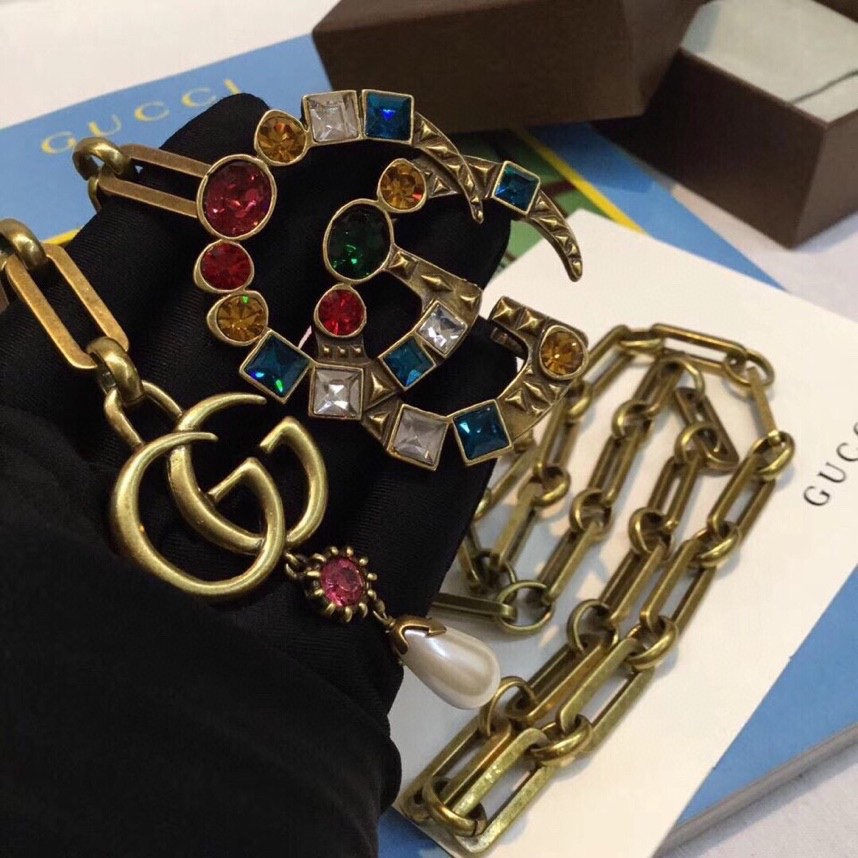 💰320 GUCCI 古驰 项链腰链 ❤️原单高品质💗官网同步新款 💃💃自购正品打版📢专柜一致黄铜材质📢😊终于做出与Z💰一模一样✨每一个细节媲美专柜正品一致💕全长103cm 价格