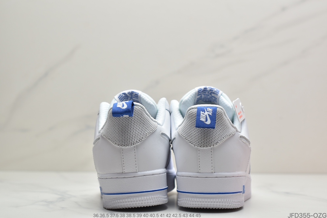 170 公司级耐克Air Force 1 Low“Cut-Out”空军一号全白镂空勾低帮板鞋DC1429-100