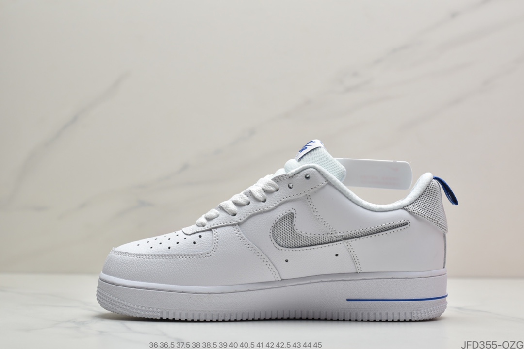 170 公司级耐克Air Force 1 Low“Cut-Out”空军一号全白镂空勾低帮板鞋DC1429-100