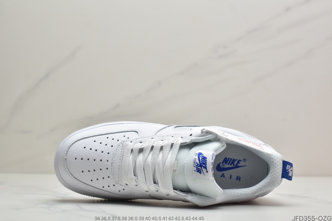 170 公司级耐克Air Force 1 Low“Cut-Out”空军一号全白镂空勾低帮板鞋DC1429-100