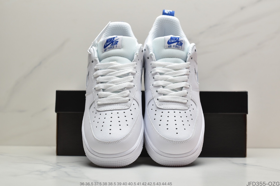 170 公司级耐克Air Force 1 Low“Cut-Out”空军一号全白镂空勾低帮板鞋DC1429-100