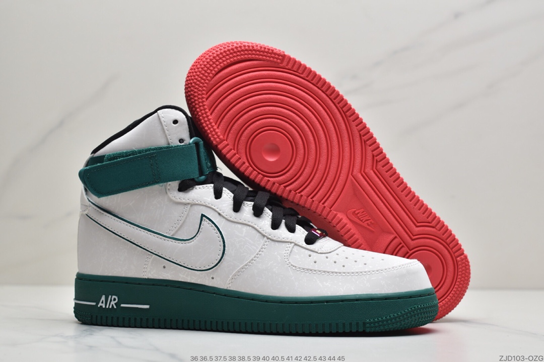 230 公司级耐克Nike Air Force 1 High NBA “Lakers”/“Clippers”空军高帮魔术贴休闲板鞋 货号：BQ4591-100