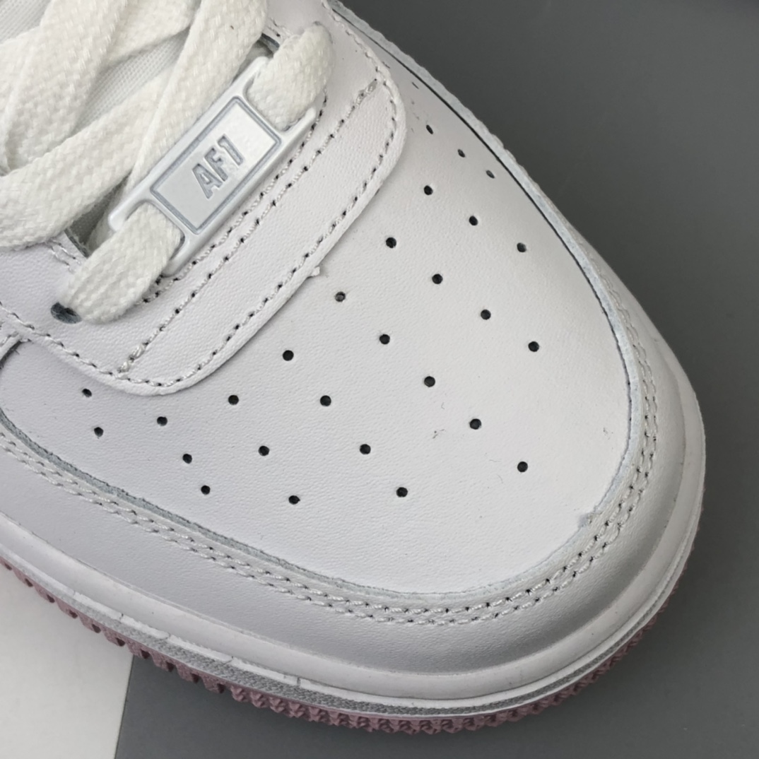 180 Nike WMNS Air Force 1 Low”Voltage Purple”空军一号经典低帮百搭休闲运动板鞋“皮革白粉樱花粉”CD6915-100