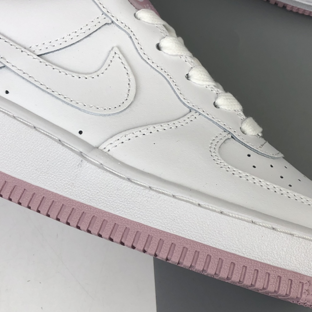 180 Nike WMNS Air Force 1 Low”Voltage Purple”空军一号经典低帮百搭休闲运动板鞋“皮革白粉樱花粉”CD6915-100