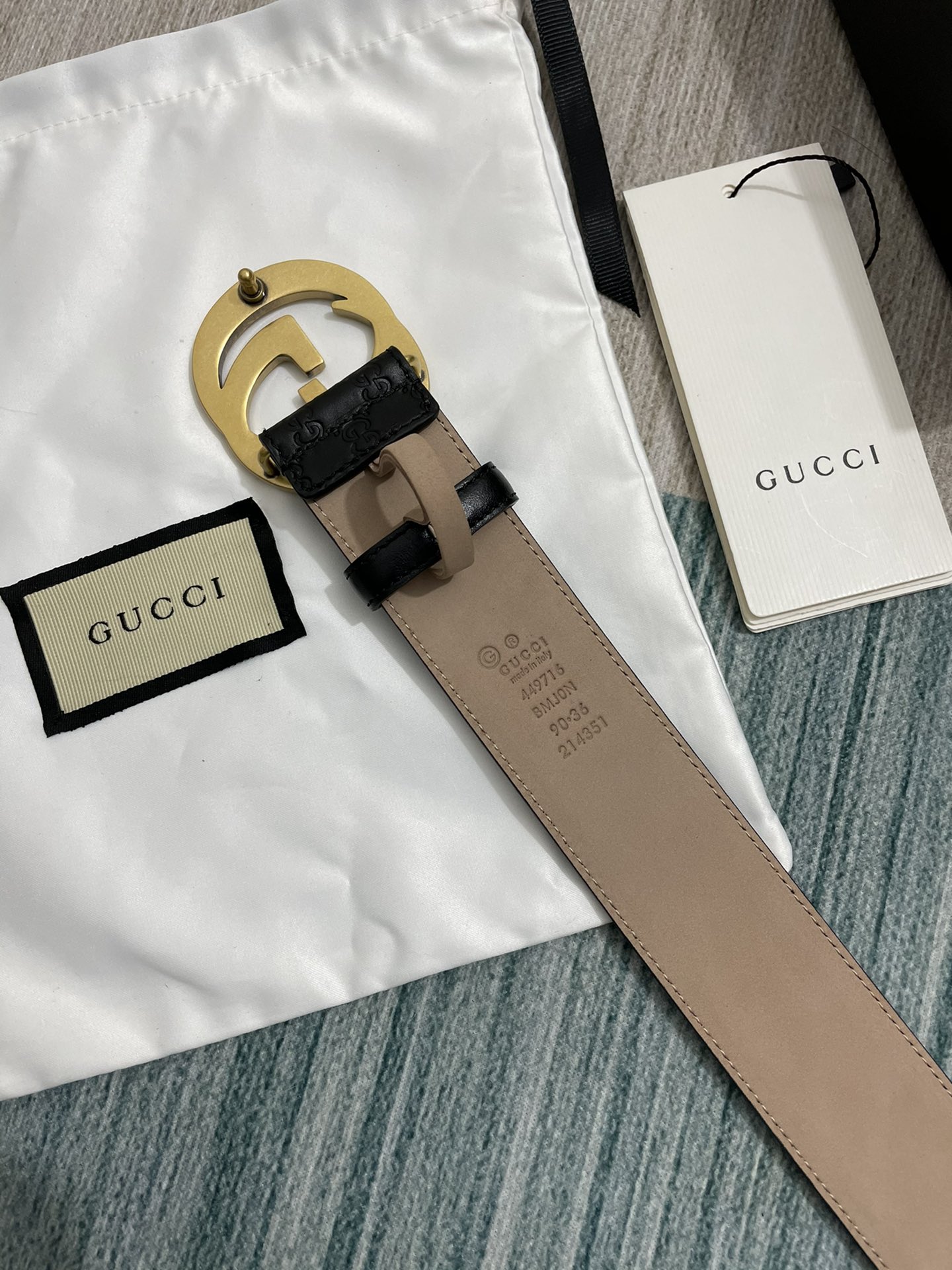 古奇男士腰带配全套包装礼盒Gucci