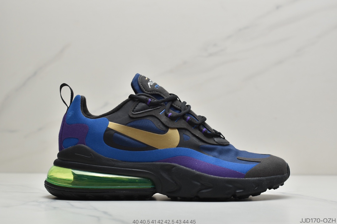 130 公司级耐克Nike React Air Max 270 React 混合科技 后置半掌气垫 缓震跑步鞋 货号：BQ0101-001