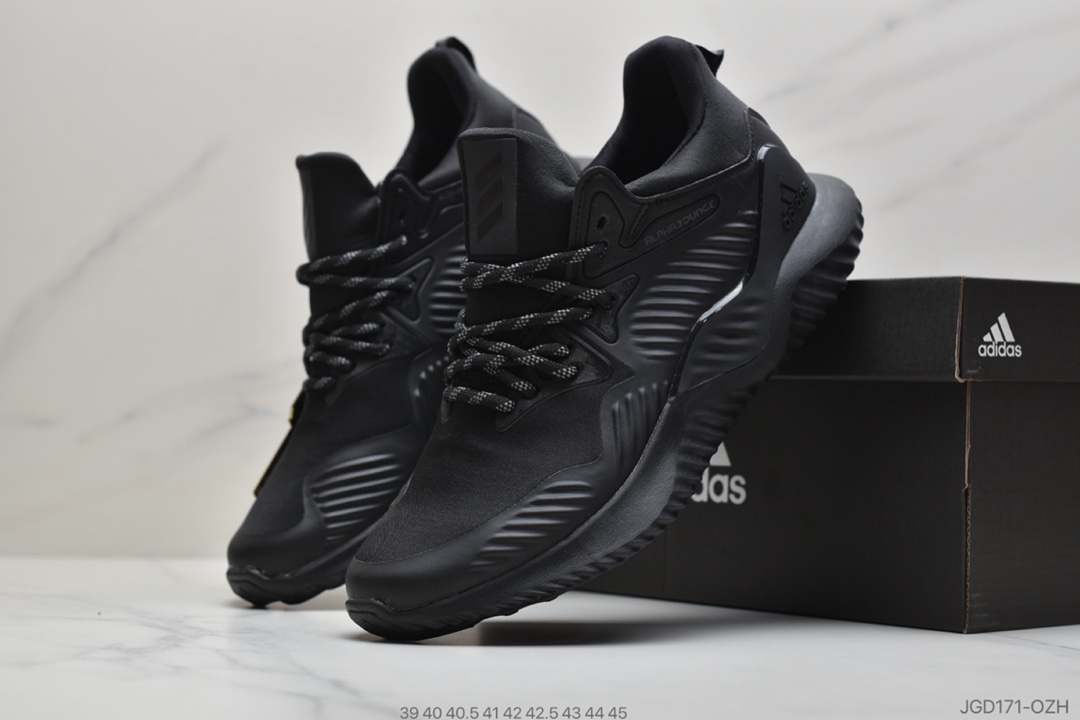 180  Adidas AlphaBOUNCE M 阿尔法高弹马牌鲨鱼鳃纹大底休闲运动慢跑鞋B76051 B76052  B76053