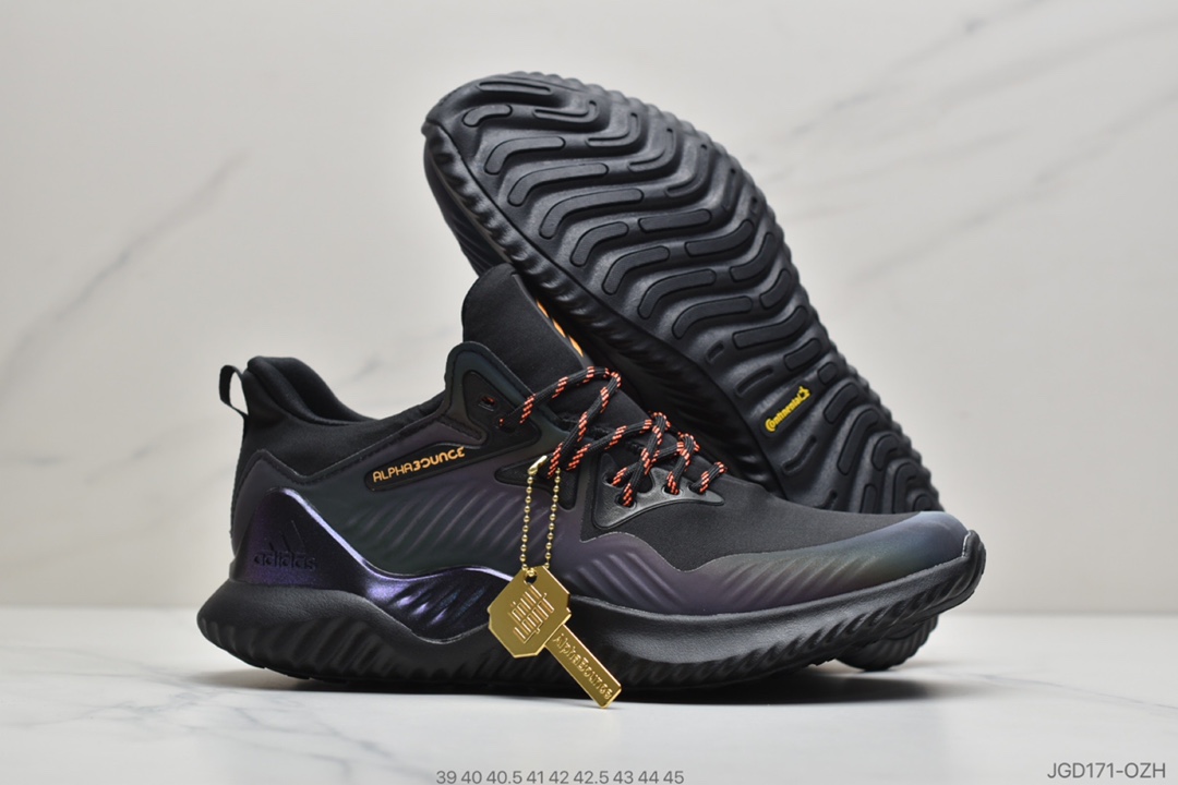 180  Adidas AlphaBOUNCE M 阿尔法高弹马牌鲨鱼鳃纹大底休闲运动慢跑鞋B76051 B76052  B76053