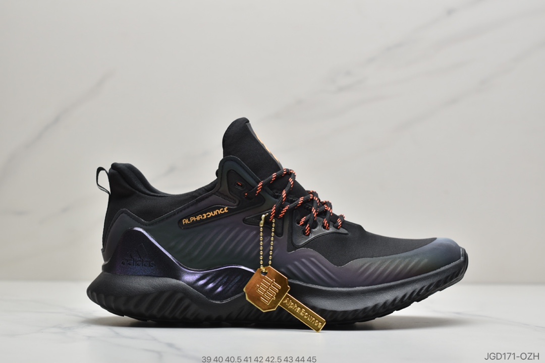 180  Adidas AlphaBOUNCE M 阿尔法高弹马牌鲨鱼鳃纹大底休闲运动慢跑鞋B76051 B76052  B76053