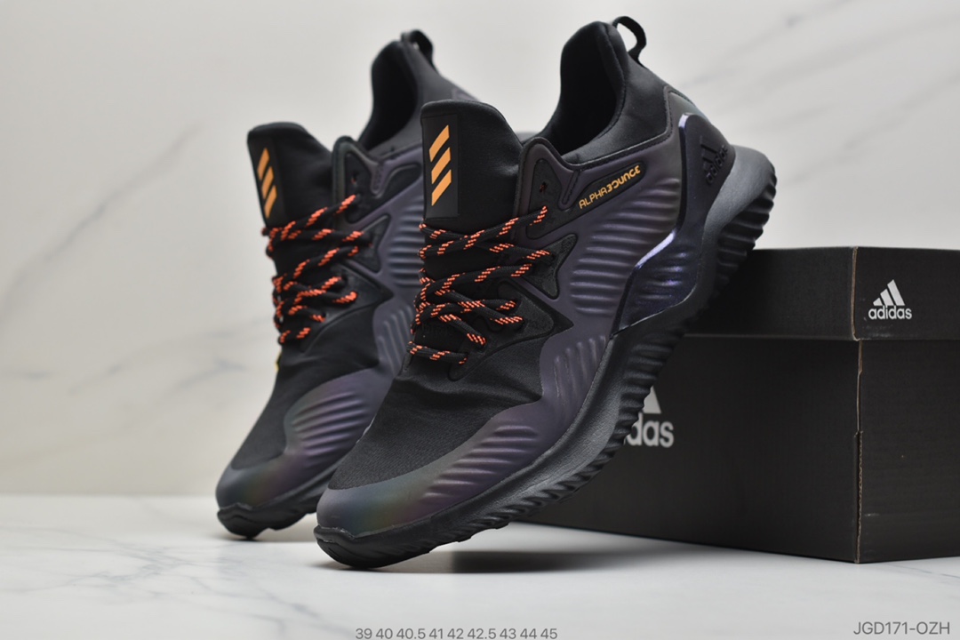 180  Adidas AlphaBOUNCE M 阿尔法高弹马牌鲨鱼鳃纹大底休闲运动慢跑鞋B76051 B76052  B76053