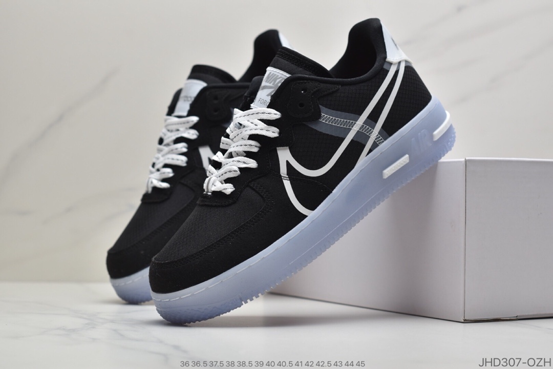 190 公司级 耐克/Nike Air Force 1 React QS Light Bone 波纹 冰块 冰蓝空军一号CQ8879-100