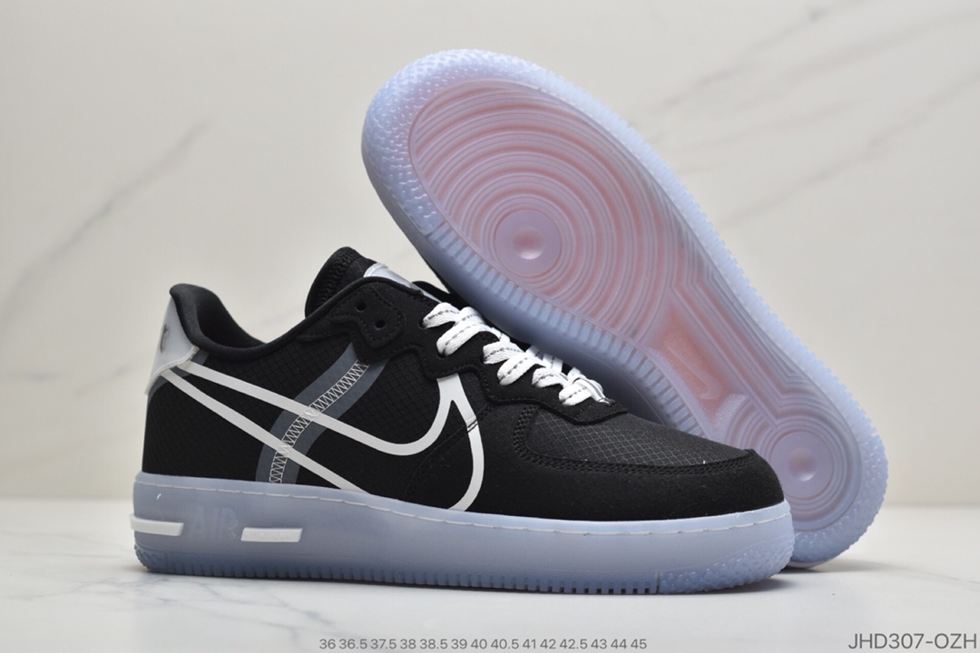 190 公司级 耐克/Nike Air Force 1 React QS Light Bone 波纹 冰块 冰蓝空军一号CQ8879-100