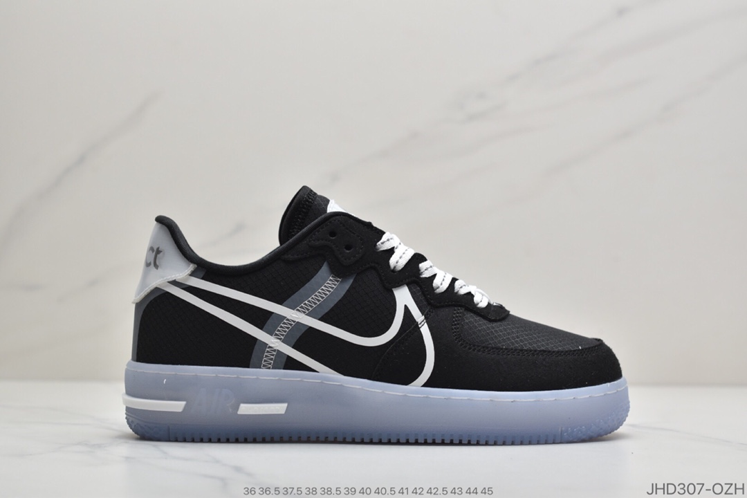 190 公司级 耐克/Nike Air Force 1 React QS Light Bone 波纹 冰块 冰蓝空军一号CQ8879-100