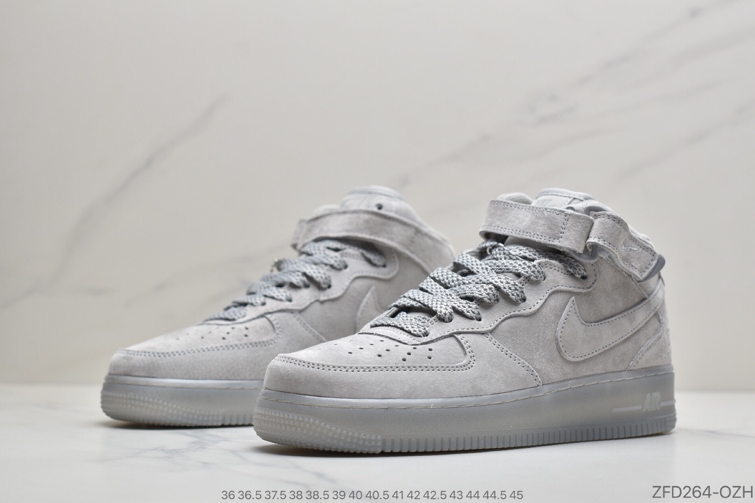 270 公司级耐克Nike Air Force1 MID x Reigning Champ “ 卫冕冠军四代中帮” 灰黑麂皮GB1119-198