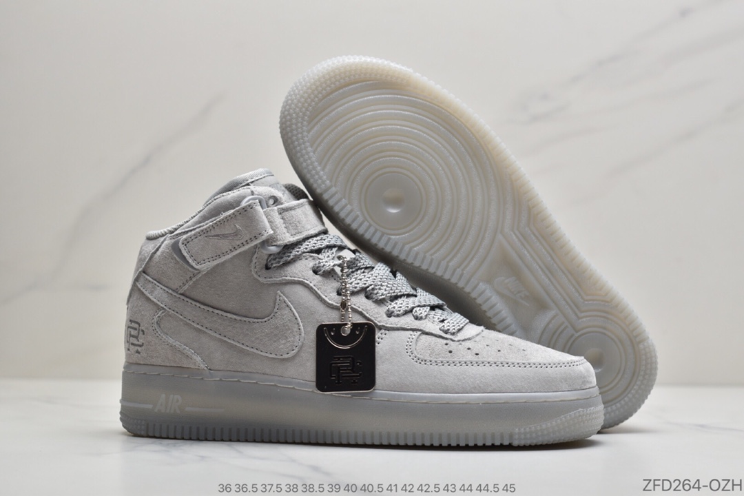 270 公司级耐克Nike Air Force1 MID x Reigning Champ “ 卫冕冠军四代中帮” 灰黑麂皮GB1119-198