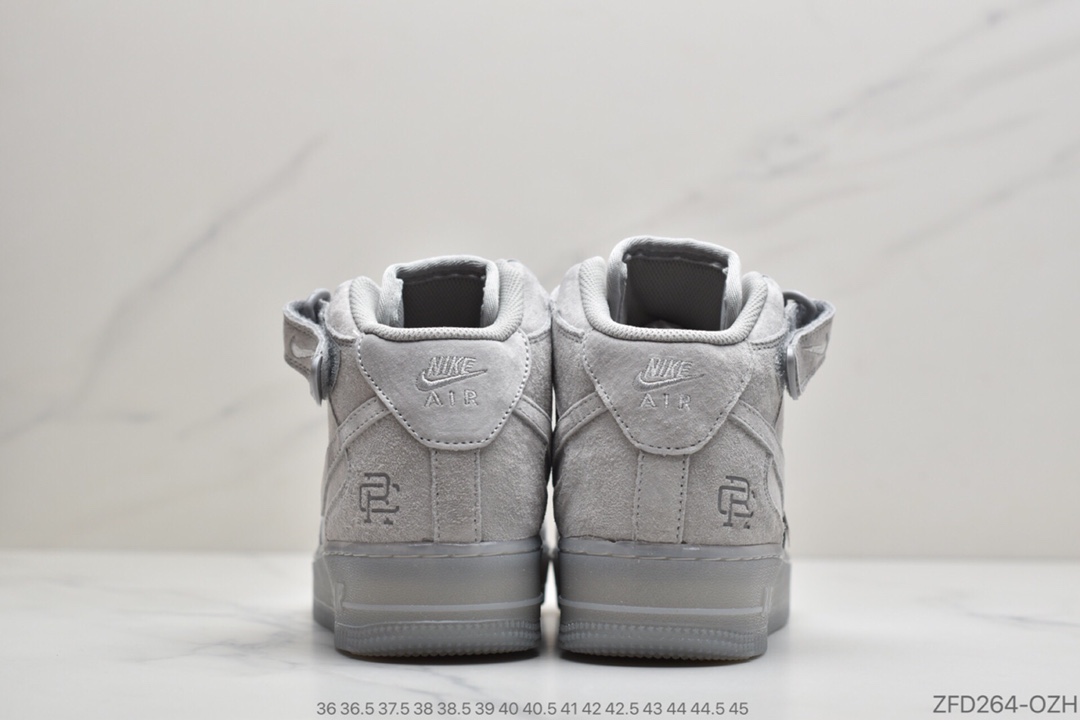 270 公司级耐克Nike Air Force1 MID x Reigning Champ “ 卫冕冠军四代中帮” 灰黑麂皮GB1119-198
