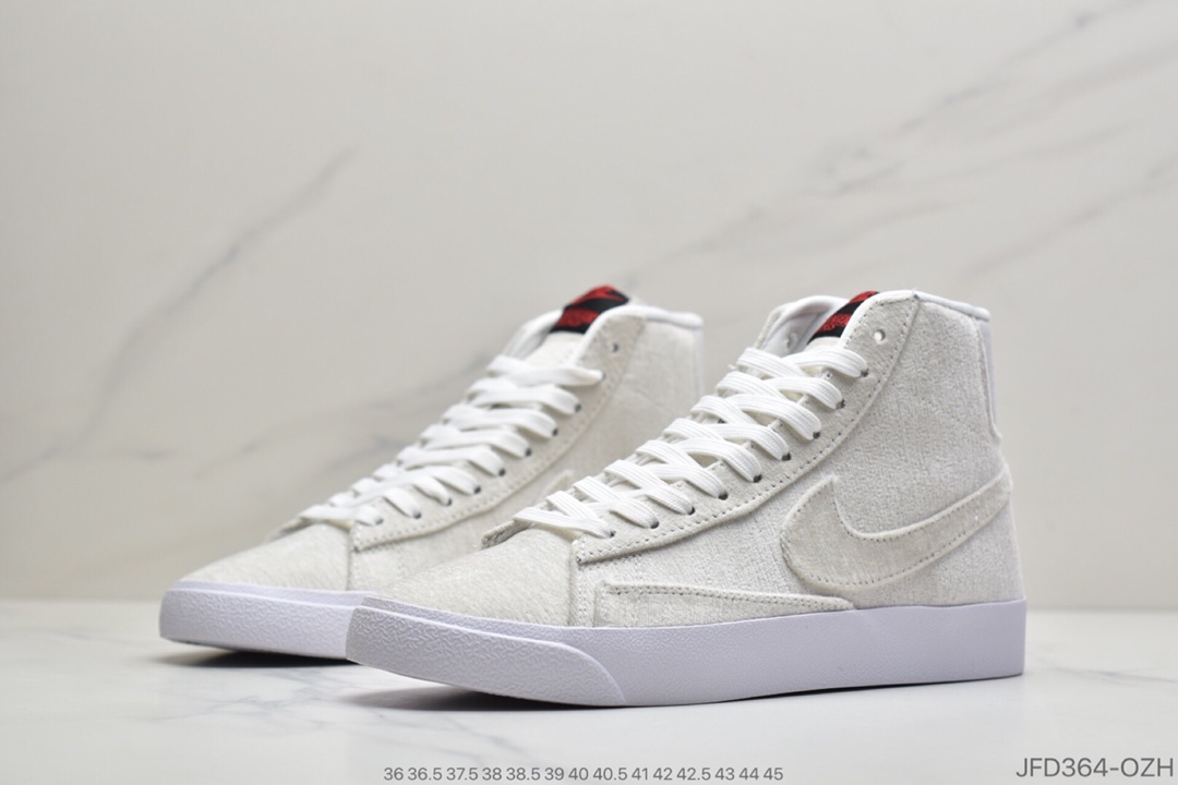170 公司级耐克Nike Blazer Mid VNTG SUEDE 开拓者 加绒 高帮休闲运动板 CD9318-100