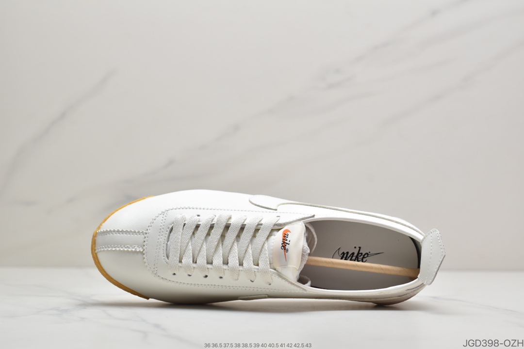 180 Nike Wmns Cortez '72”Sail Gum Yellow”阿甘科特斯系列复古百搭慢跑鞋“皮革米白生胶黄”847126-100