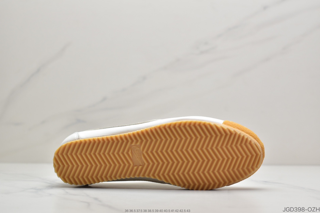 180 Nike Wmns Cortez '72”Sail Gum Yellow”阿甘科特斯系列复古百搭慢跑鞋“皮革米白生胶黄”847126-100