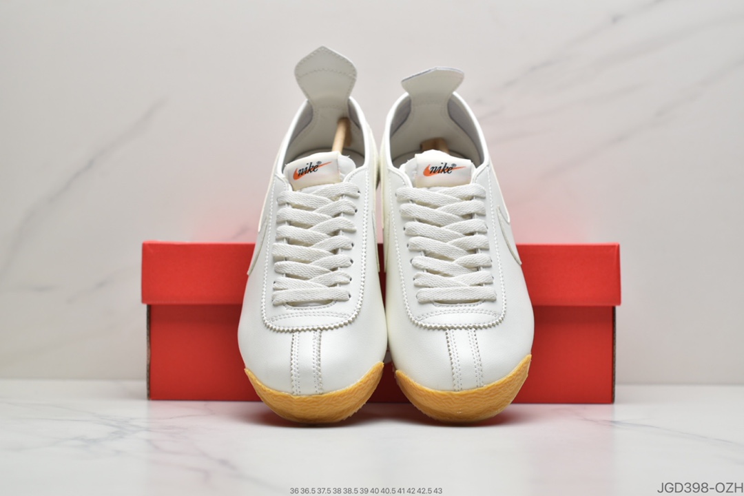 180 Nike Wmns Cortez '72”Sail Gum Yellow”阿甘科特斯系列复古百搭慢跑鞋“皮革米白生胶黄”847126-100