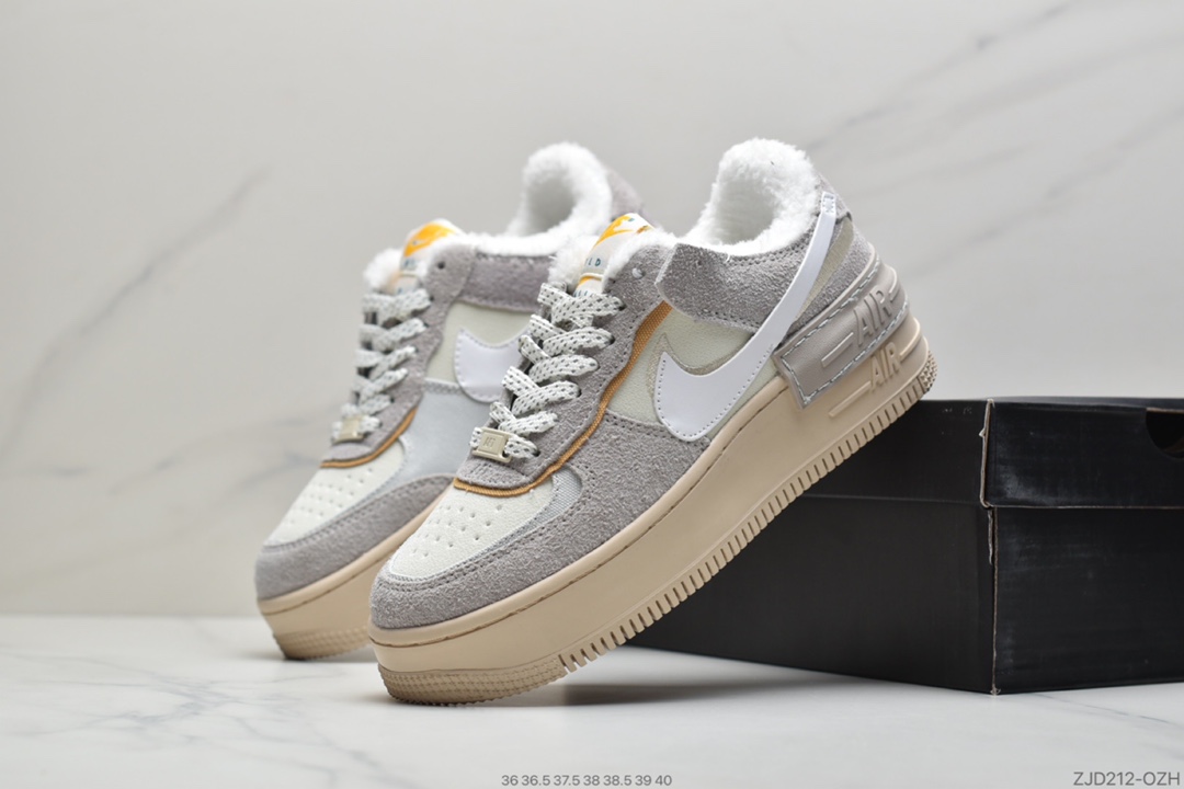 240 公司级加绒全新少女系解构主义设计Air Force 1 Shadow AF1糖果鸳鸯 钻石水晶底 货号：DC5270-016