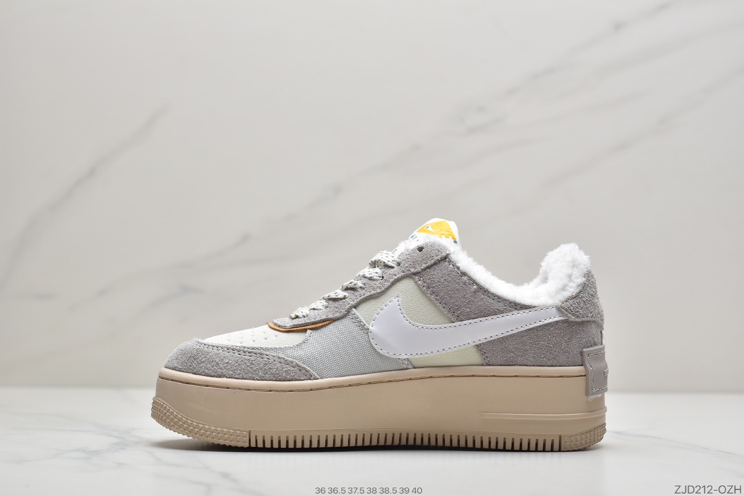 240 公司级加绒全新少女系解构主义设计Air Force 1 Shadow AF1糖果鸳鸯 钻石水晶底 货号：DC5270-016