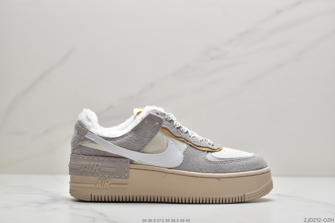 240 公司级加绒全新少女系解构主义设计Air Force 1 Shadow AF1糖果鸳鸯 钻石水晶底 货号：DC5270-016