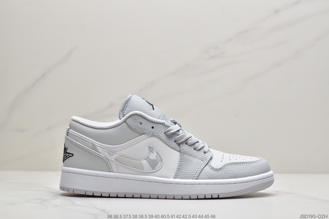 200 耐克NIKE Air Jordan 1 Retro Low ”White Camo”AJ1乔丹一代低帮经典复古文化休闲运动篮球鞋“白灰迷彩”DC9036-100
