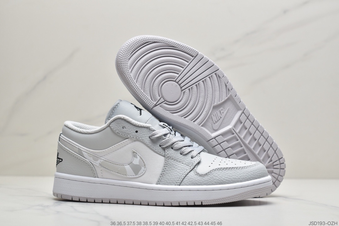 200 耐克NIKE Air Jordan 1 Retro Low ”White Camo”AJ1乔丹一代低帮经典复古文化休闲运动篮球鞋“白灰迷彩”DC9036-100