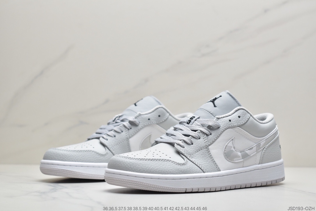 200 耐克NIKE Air Jordan 1 Retro Low ”White Camo”AJ1乔丹一代低帮经典复古文化休闲运动篮球鞋“白灰迷彩”DC9036-100