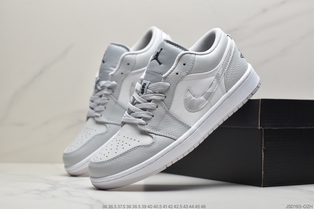 200 耐克NIKE Air Jordan 1 Retro Low ”White Camo”AJ1乔丹一代低帮经典复古文化休闲运动篮球鞋“白灰迷彩”DC9036-100